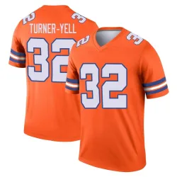 Youth Delarrin Turner-Yell Denver Broncos No.32 Legend Alternate Mile High Collection 1977 Throwback Jersey - Orange