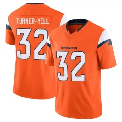 Youth Delarrin Turner-Yell Denver Broncos No.32 Limited Vapor F.U.S.E. 2nd Jersey - Orange