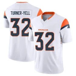 Youth Delarrin Turner-Yell Denver Broncos No.32 Limited Vapor F.U.S.E. Jersey - White