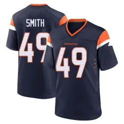 Youth Dennis Smith Denver Broncos No.49 Game Alternate Jersey - Navy