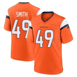 Youth Dennis Smith Denver Broncos No.49 Game Jersey - Orange