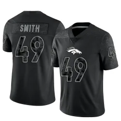 Youth Dennis Smith Denver Broncos No.49 Limited Reflective Jersey - Black