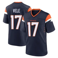 Youth Devaughn Vele Denver Broncos No.17 Game Alternate Jersey - Navy