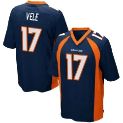 Youth Devaughn Vele Denver Broncos No.17 Game Alternate Jersey - Navy Blue