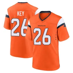 Youth Devon Key Denver Broncos No.26 Game Jersey - Orange