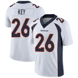 Youth Devon Key Denver Broncos No.26 Limited Vapor Untouchable Jersey - White
