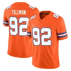 Youth Dondrea Tillman Denver Broncos No.92 Limited Alternate Vapor F.U.S.E. Mile High Collection 1977 Throwback Jersey - Orange