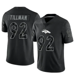 Youth Dondrea Tillman Denver Broncos No.92 Limited Reflective Jersey - Black