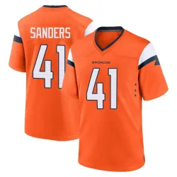 Youth Drew Sanders Denver Broncos No.41 Game Jersey - Orange