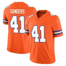 Youth Drew Sanders Denver Broncos No.41 Limited Alternate Vapor F.U.S.E. Mile High Collection 1977 Throwback Jersey - Orange