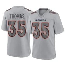 Youth Dymonte Thomas Denver Broncos No.35 Game Atmosphere Fashion Jersey - Gray