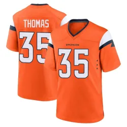 Youth Dymonte Thomas Denver Broncos No.35 Game Jersey - Orange