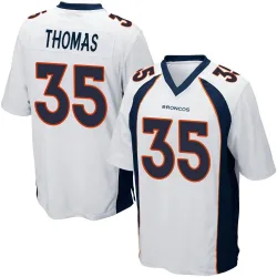 Youth Dymonte Thomas Denver Broncos No.35 Game Jersey - White