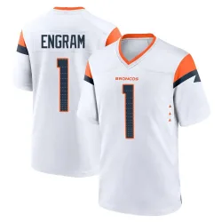 Youth Evan Engram Denver Broncos No.1 Game 2nd Jersey - White