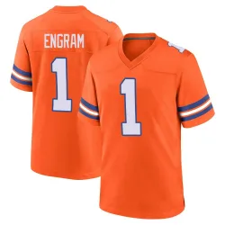 Youth Evan Engram Denver Broncos No.1 Game Alternate Mile High Collection 1977 Throwback Jersey - Orange
