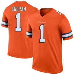Youth Evan Engram Denver Broncos No.1 Legend Color Rush Jersey - Orange