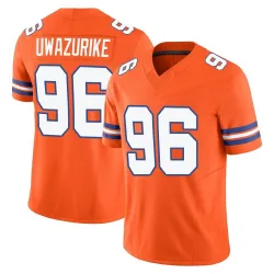 Youth Eyioma Uwazurike Denver Broncos No.96 Limited Alternate Vapor F.U.S.E. Mile High Collection 1977 Throwback Jersey - Orange