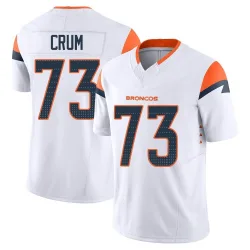 Youth Frank Crum Denver Broncos No.73 Limited Vapor F.U.S.E. Jersey - White