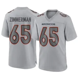 Youth Gary Zimmerman Denver Broncos No.65 Game Atmosphere Fashion Jersey - Gray
