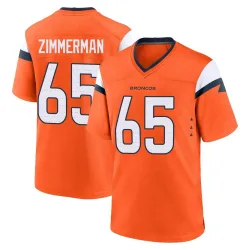 Youth Gary Zimmerman Denver Broncos No.65 Game Jersey - Orange
