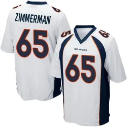 Youth Gary Zimmerman Denver Broncos No.65 Game Jersey - White