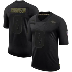 Youth Jaden Robinson Denver Broncos No.0 Limited 2020 Salute To Service Jersey - Black