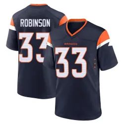 Youth Jaden Robinson Denver Broncos No.33 Game Alternate Jersey - Navy