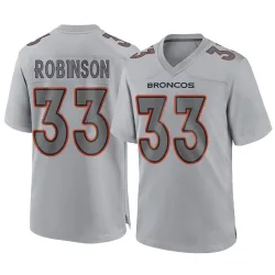 Youth Jaden Robinson Denver Broncos No.33 Game Atmosphere Fashion Jersey - Gray