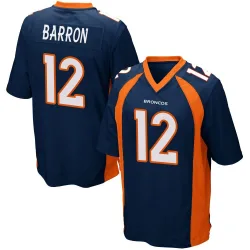 Youth Jahdae Barron Denver Broncos No.12 Game Alternate Jersey - Navy Blue