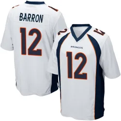 Youth Jahdae Barron Denver Broncos No.12 Game Jersey - White