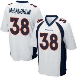 Youth Jaleel McLaughlin Denver Broncos No.38 Game Jersey - White