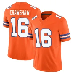 Youth Jeremy Crawshaw Denver Broncos No.16 Limited Alternate Vapor F.U.S.E. Mile High Collection 1977 Throwback Jersey - Orange