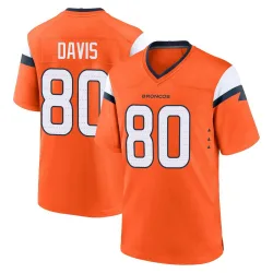 Youth Joaquin Davis Denver Broncos No.80 Game Jersey - Orange