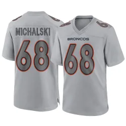 Youth Joe Michalski Denver Broncos No.68 Game Atmosphere Fashion Jersey - Gray