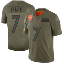 Youth John Elway Denver Broncos No.7 Limited 2019 Salute to Service Jersey - Camo