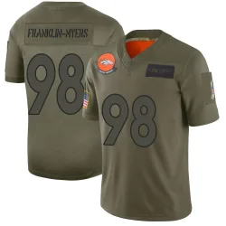 Youth John Franklin-Myers Denver Broncos No.98 Limited 2019 Salute to Service Jersey - Camo