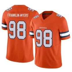 Youth John Franklin-Myers Denver Broncos No.98 Limited Vapor F.U.S.E. Jersey - Orange
