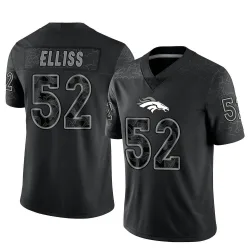 Youth Jonah Elliss Denver Broncos No.52 Limited Reflective Jersey - Black