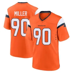 Youth Jordan Miller Denver Broncos No.90 Game Jersey - Orange