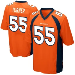 Youth Jordan Turner Denver Broncos No.55 Game Team Color Jersey - Orange