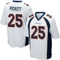 Youth Joshua Pickett Denver Broncos No.25 Game Jersey - White