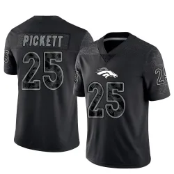 Youth Joshua Pickett Denver Broncos No.25 Limited Reflective Jersey - Black