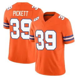 Youth Joshua Pickett Denver Broncos No.39 Limited Alternate Vapor F.U.S.E. Mile High Collection 1977 Throwback Jersey - Orange