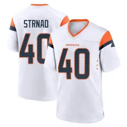 Youth Justin Strnad Denver Broncos No.40 Game 2nd Jersey - White