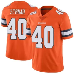 Youth Justin Strnad Denver Broncos No.40 Limited Color Rush Vapor Untouchable Jersey - Orange