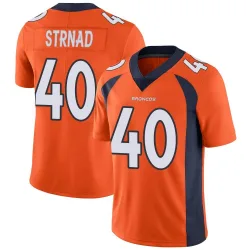 Youth Justin Strnad Denver Broncos No.40 Limited Team Color Vapor Untouchable Jersey - Orange