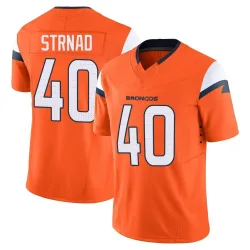 Youth Justin Strnad Denver Broncos No.40 Limited Vapor F.U.S.E. 2nd Jersey - Orange