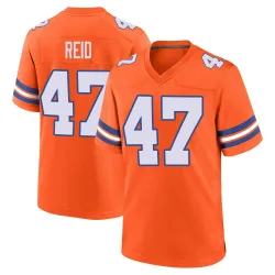 Youth Karene Reid Denver Broncos No.47 Game Alternate Mile High Collection 1977 Throwback Jersey - Orange