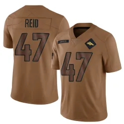 Youth Karene Reid Denver Broncos No.47 Limited 2023 Salute To Service Jersey - Brown