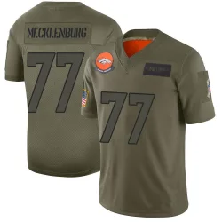 Youth Karl Mecklenburg Denver Broncos No.77 Limited 2019 Salute to Service Jersey - Camo